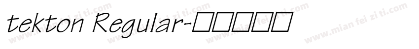 tekton Regular字体转换